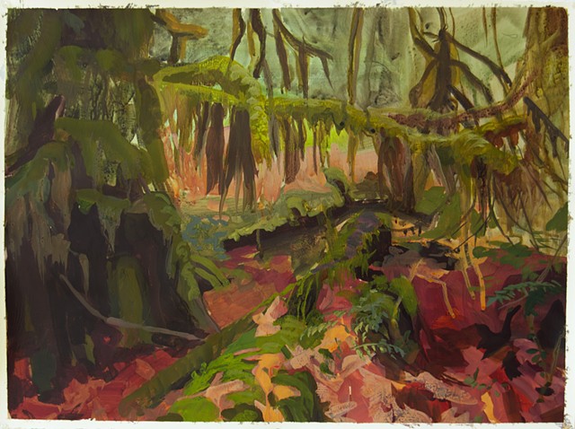 forest floor contemporary painting