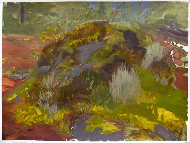forest floor contemporary painting