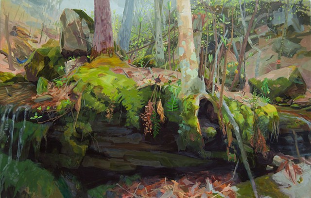 contemporary painting ozarks forest floor