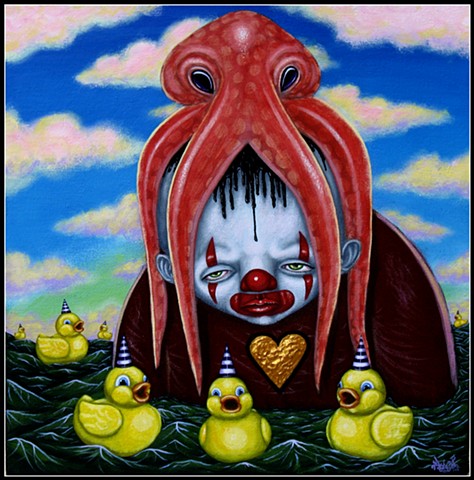 Octapus, Clown, Rubber Duck, Ocean
