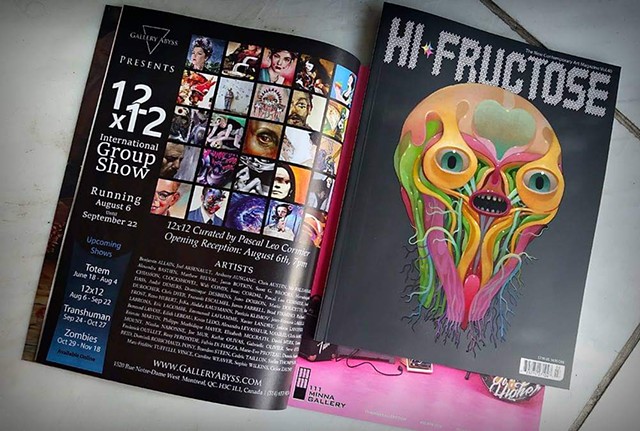 Hi-Fructose Magazing Ad for 12 x 12 Group Exhibition