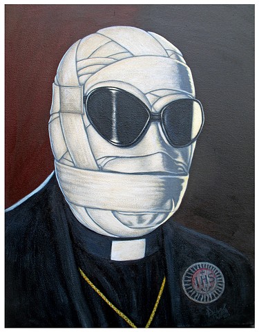 Art, Painting, Monsters Are Real, Jesuit, Priest, Vatican, Rome, Black Pope, The Invisible Man, Society of Jesus, IHS, Ignatius of Loyola, Black Magick, NWO, Infiltration, MK Ultra, Assassin, Pascal Leo Cormier, Payazo