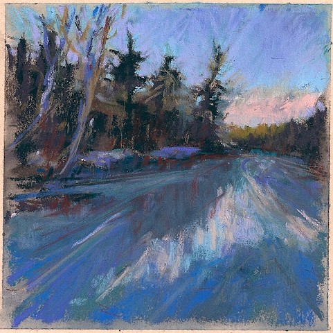 Winter River - Late Afternoon (ice)_4x4