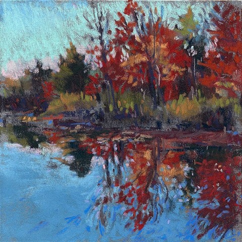 Reflection on Blue- Evening_5x5-SOLD