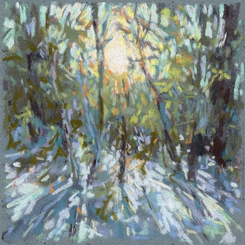 Winter Sun and Snow (6 x 6") SOLD