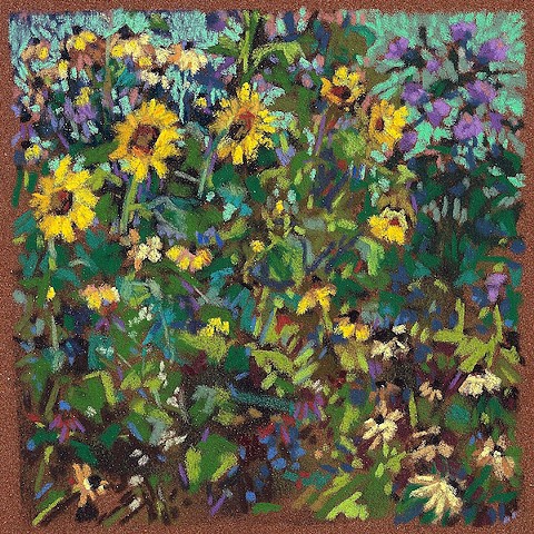 Sunflowers-Bumblebee Garden (6x6")
