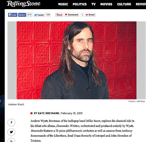 Andrew Wyatt Press Release
Rolling Stone