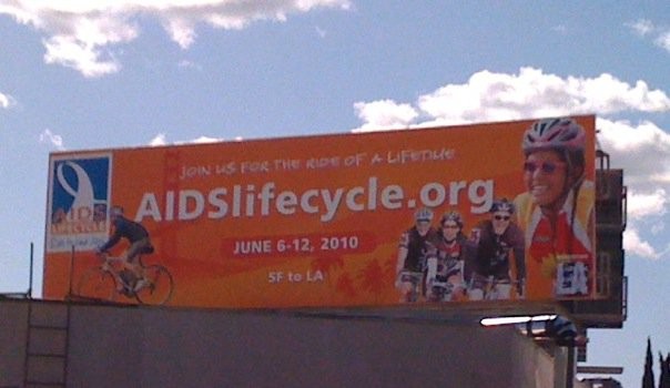 Utac Cycling team ALC billboard closeup