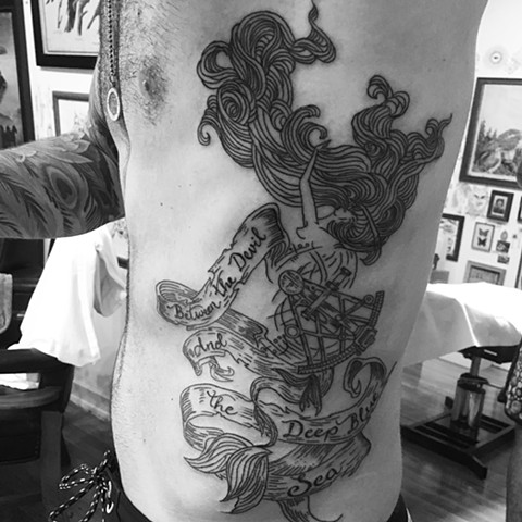 nautical mermaid tattoo