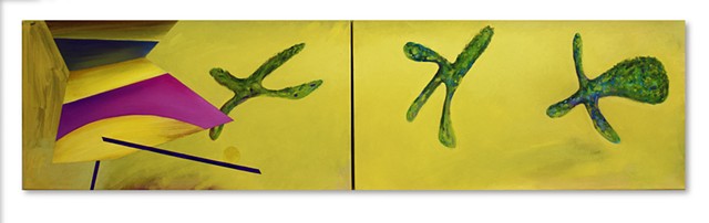 Beachair No. 2, Three Shapes, Diptych