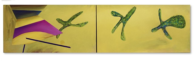 Beachair No. 2, Three Shapes, Diptych