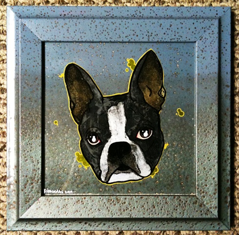 boston terrier painting