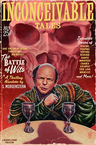 The Battle Of Wits Vintage Pulp Edition by Stephen Andrade The Princess Bride Gallery1988 g1988 30 Years Later art painting print inconceivable