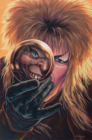 The Goblin King by Stephen Andrade painting 2016 David Bowie Labyrinth Gallery1988 30 Years Later