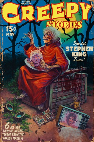 Creepy Stories Vintage Pulp Edition by Stephen Andrade Creepshow painting print Stephen King Gallery1988 g1988