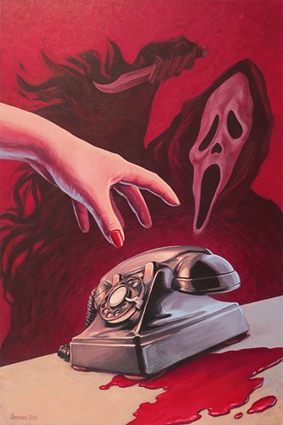 SCREAM! painting by Stephen Andrade gallery1988 g1988 20 years later 2016 wes craven scream