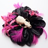 skull flower fascinator