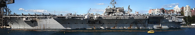 uss kittyhawk naval dock sydney aus