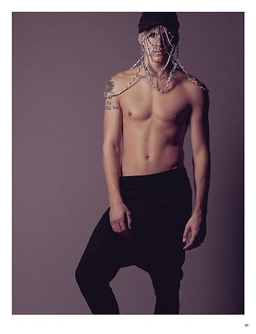 Hat with chains in Papercut Magazine