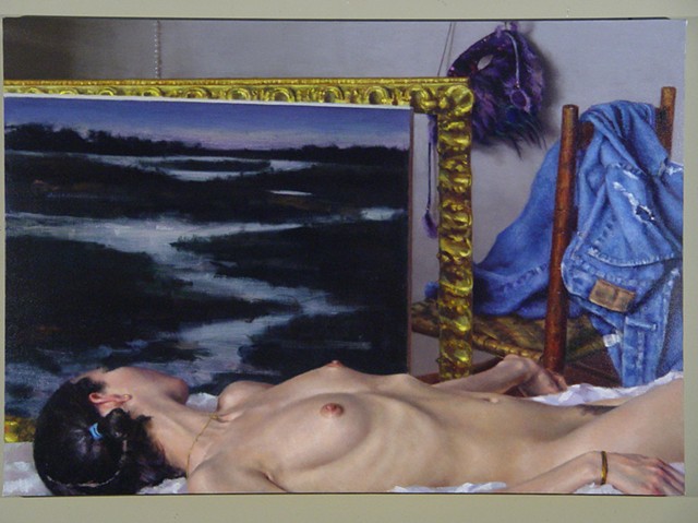 reclining nude painting