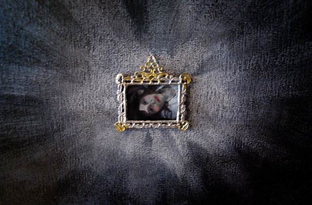 Miniature oil painting, Ophelia, mini, framed by Jessica Schramm