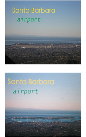 Global Warming Postcard - Santa Barbara Airport