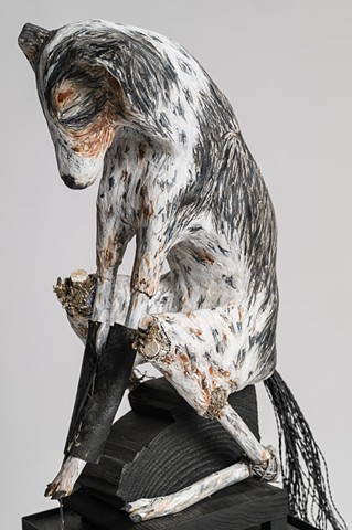 Bird becomes a fox, detail