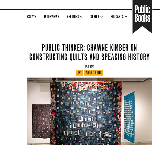 Public Thinker: Chawne Kimber on Constructing Quilts & Speaking History
