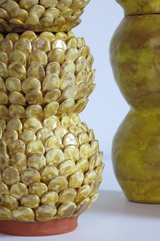Yellow Covered Jar, Detail