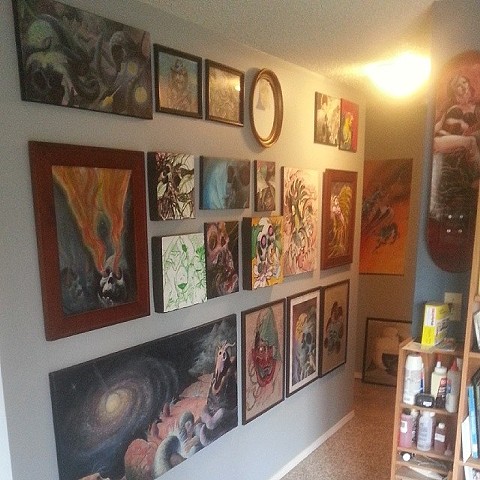 Wall of art I've done over the years