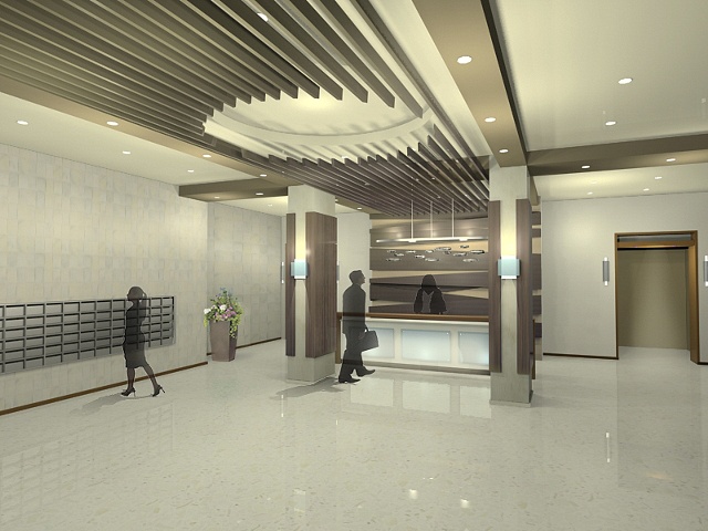 Freda Weng U Chu Apartment Lobby Design Angle 1 Apartment Lobby Design Angle 1