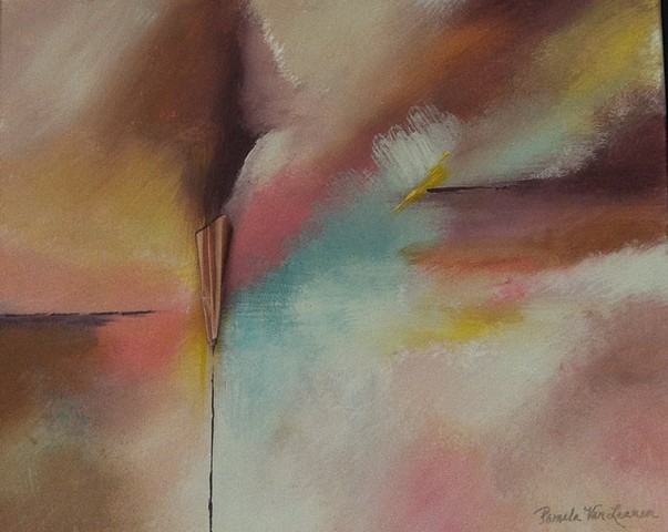 Abstract, acrylic, pastel tones