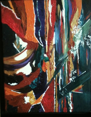 Abstract acrylic painting