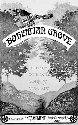Bohemian Grove
Gathering Poster
Graphite on Paper
2016