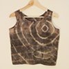 Silk tank dyed with black tea and iron.