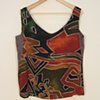Loose rayon tank made from reclaimed material