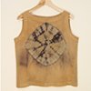 Silk tank shibori dyed with wild sumac and iron.