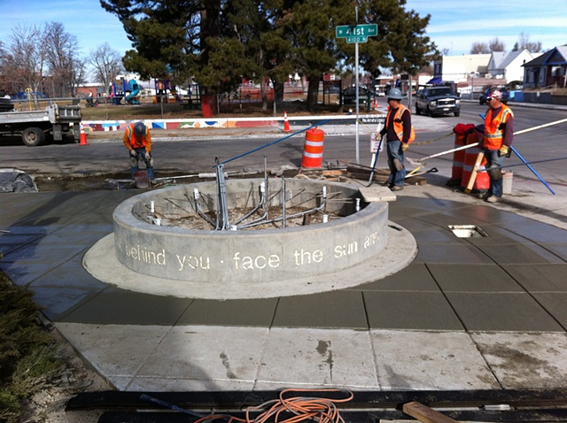 Base for my public sculpture on Tennyson Ave. in Denver.