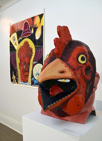 "Carnival" Exhibition Installation, with Rooster