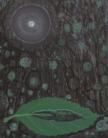 "June Leaf Sleeps Among the Lichen"