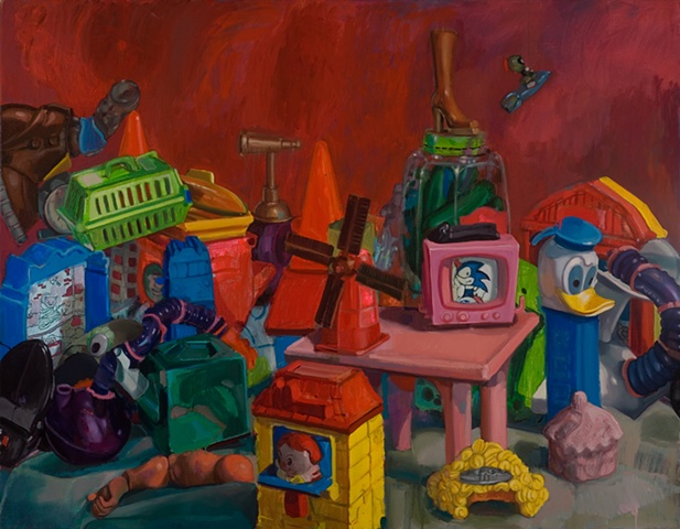 "The Last Toy Painting in Red"