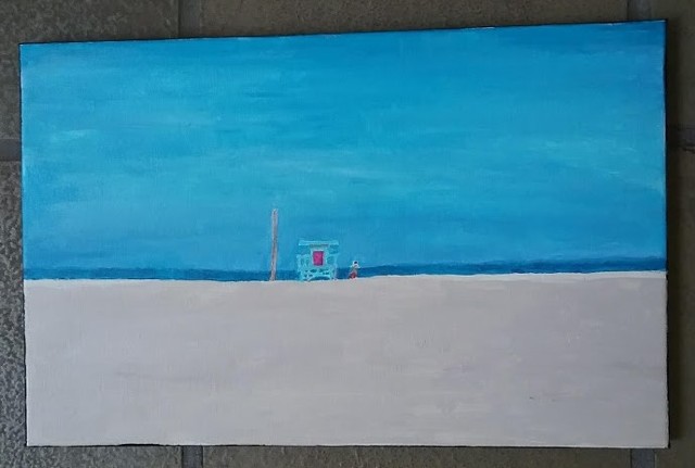 Acrylic painting of Venice Beach by Christopher Stanton