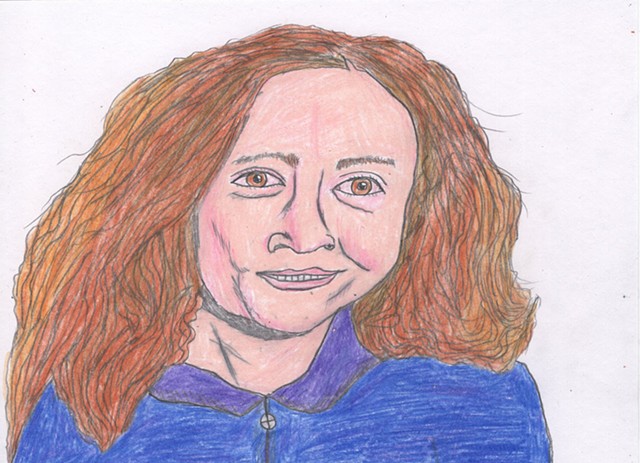 Portrait drawing of Piper Laurie as Margaret White in Carrie by Christopher Stanton