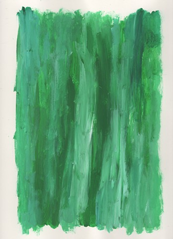 Green abstract acrylic painting by Christopher Stanton 