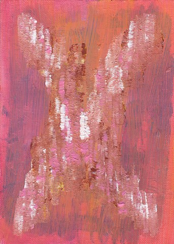 Pink and purple abstract acrylic painting by Christopher Stanton