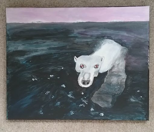 Acrylic painting of a polar bear by Christopher Stanton