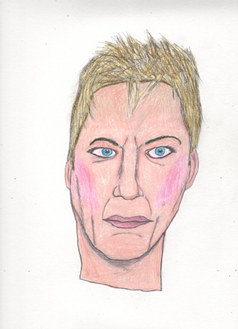 Portrait drawing of drag queen Love Connie by Christopher Stanton 