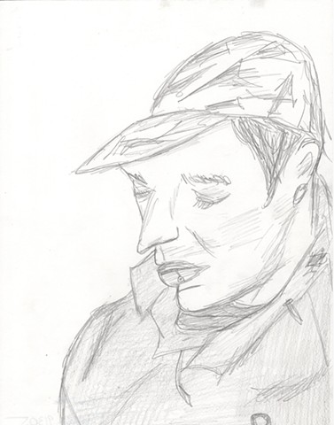 Pencil drawing of a young man by Christopher Stanton