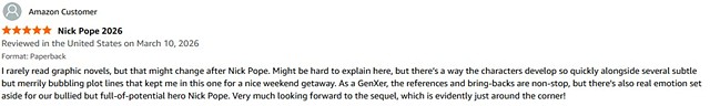 A new Amazon reader review of Nick Pope