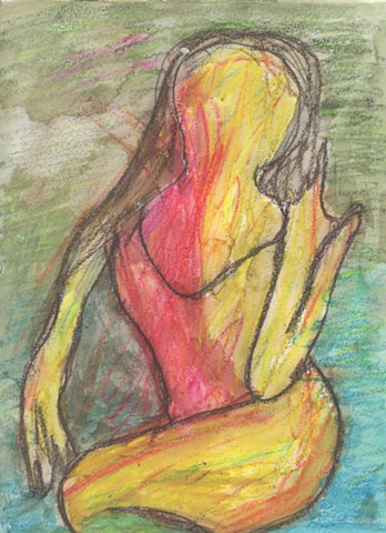 Abstract drawing of a woman by Christopher Stanton